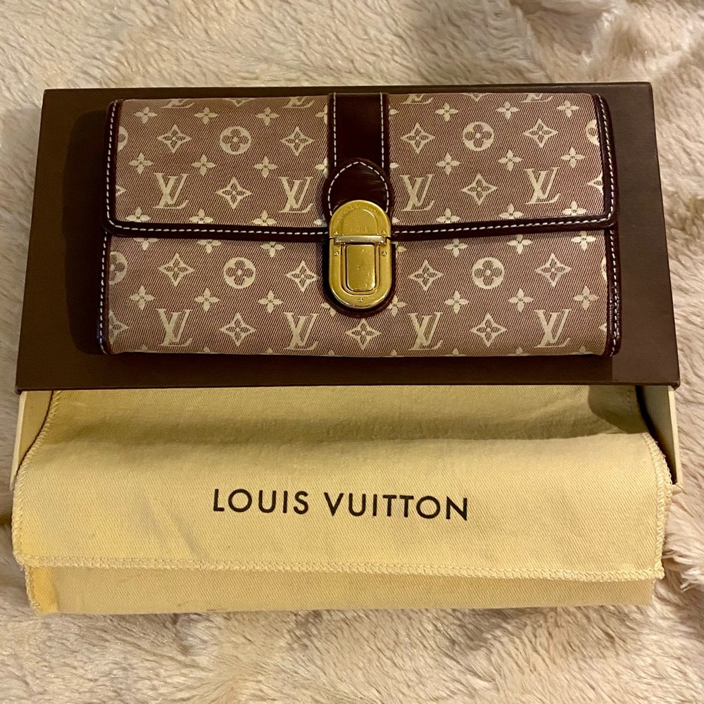 LOUIS VUITTON MINI LIN/MONOGRAM IDYLLE WALLET (SEPIA)